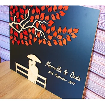 

Wedding Guest Book Alternative Tree Custom Wedding Frame Guest Book 3D Personalized Wedding Guest Book Couple Photo Guest Book