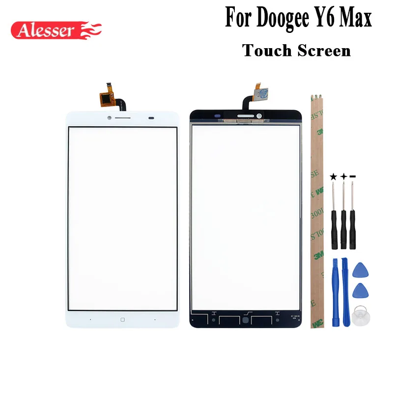 

Alesser For Doogee Y6 Max Sensor Touch Screen Perfect Repair Parts Touch Panel With Tools And Adhesive For Doogee Y6 Max Phone