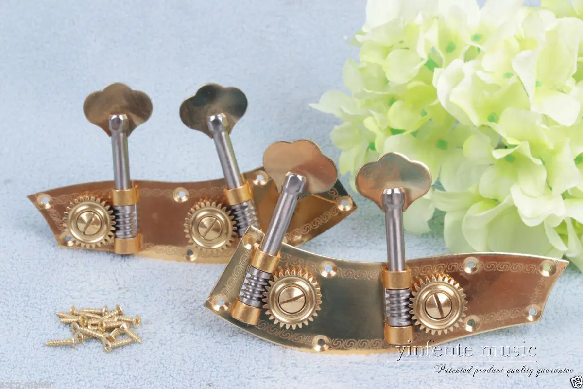 1set 1/10 1/8 Double Bass Parts Conjoined Bass Peg Brass Top Grade 505
