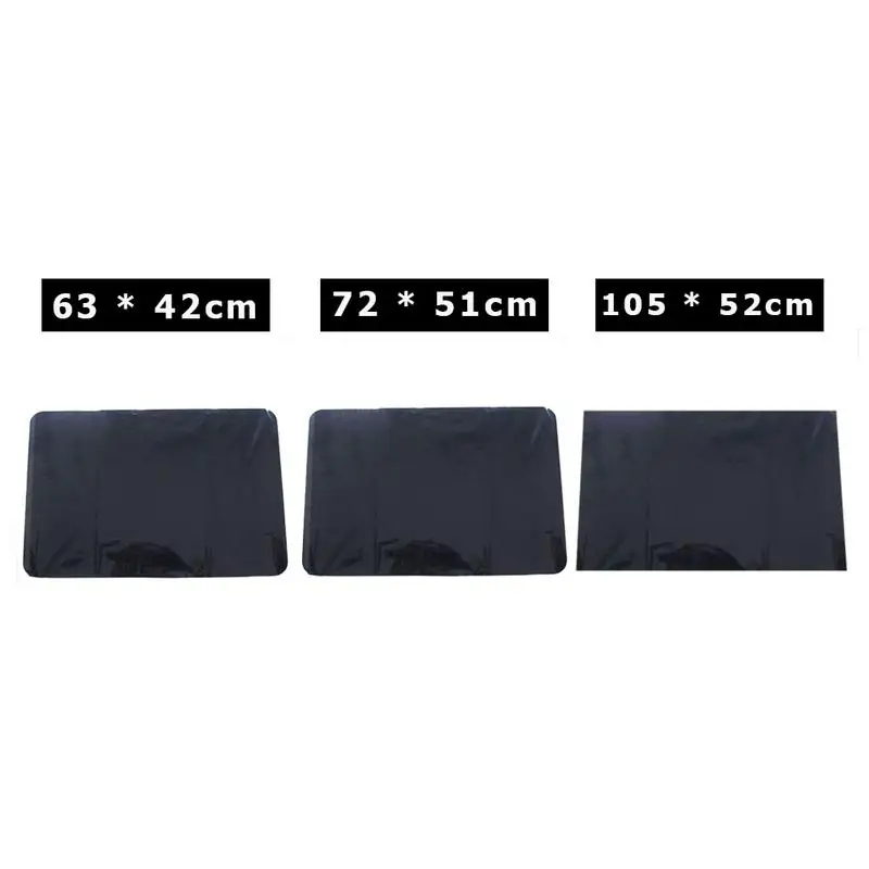 

Black Car Sunshade Stickers Set All Black PVC Set Window Windshield Electrostatic Adsorption Block Vehicle Film Accessories