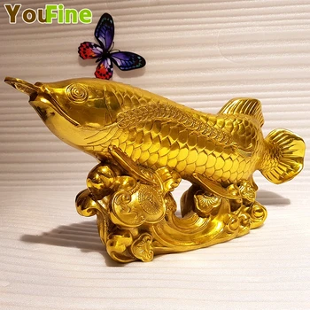 

Chinese Feng Shui lucky bronze fish lucky fish best fish business gifts home decorations