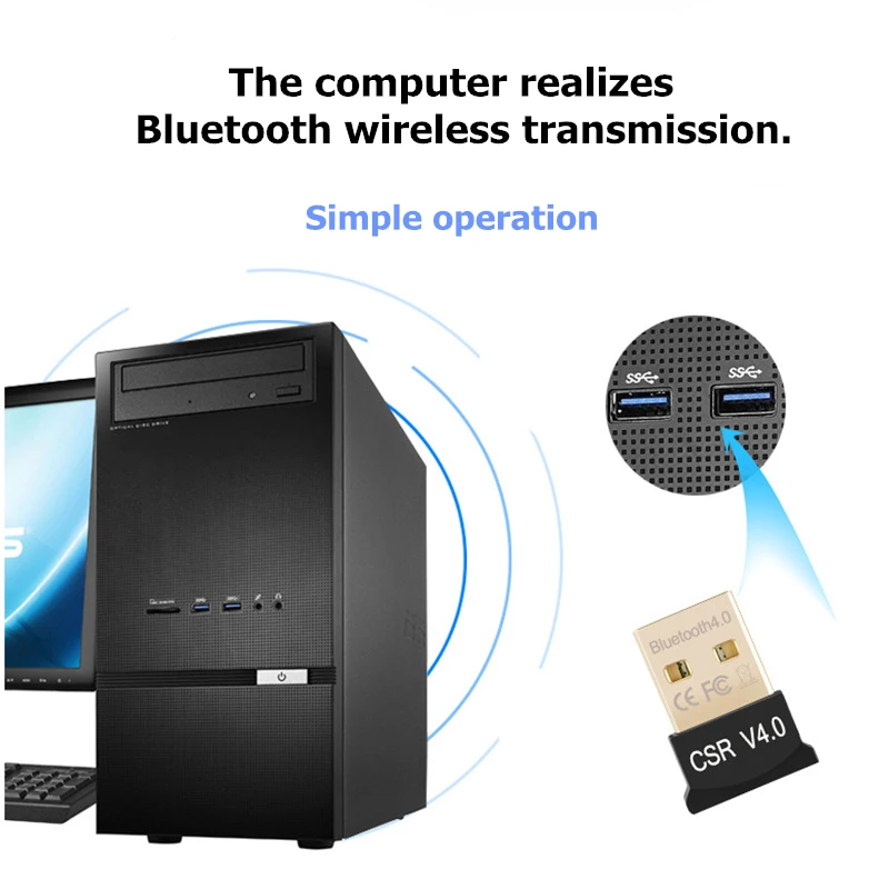 TRUMSOON USB ключ Bluetooth 4,0 приемник Bluetooth адаптер мини Bluetooth передатчик для ПК наушники в форме мыши