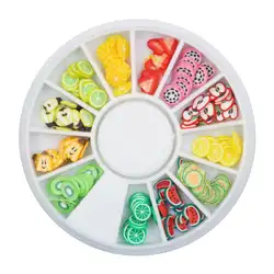 Дизайн ногтей Стразы фрукты гвозди колесо DIY камень декор украшения ювелирные изделия