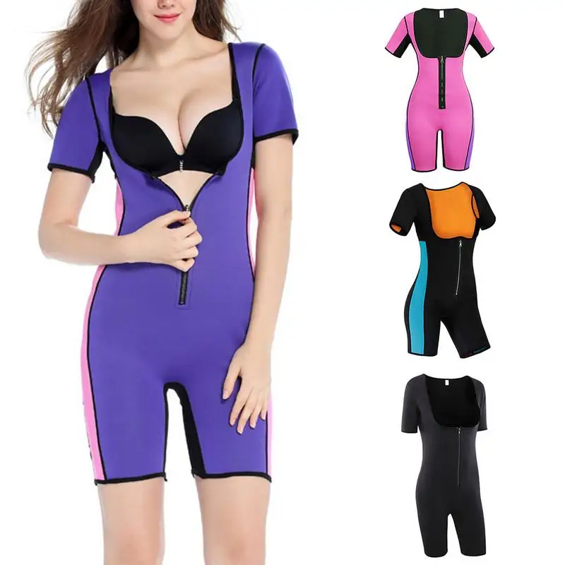 

Women Full Body Shaper Tummy Waist Trainer Weight Loss Shapewear Bodysuit Sweat Sauna Suit Butt Lifter Neoprene Slimming Clothes