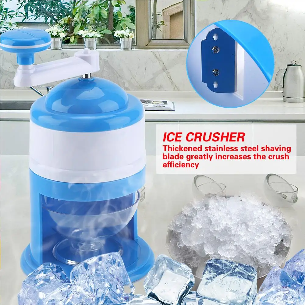 

Portable Household Handheld Manual Ice Crusher Hand Shaved Ice Machine For Shaved Ice Snow Cones Slushies Kitchen Gadgets