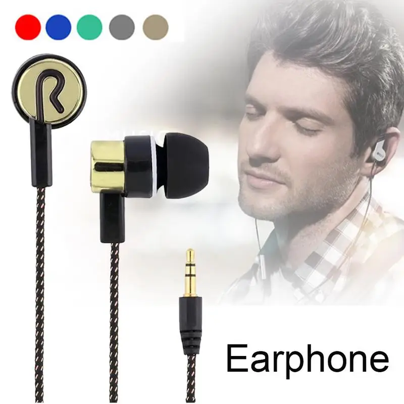 

In-Ear Stereo Earphone Fashionable Braided Wire Headset #AO