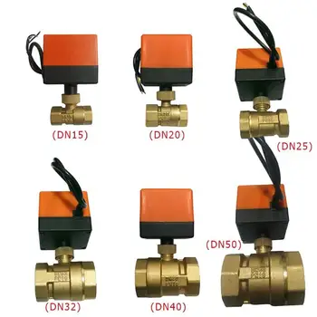 

AC220V Durable 3-wire One Control Brass Thread Electric Ball Valve Motorized Valve Low noise controlled manually