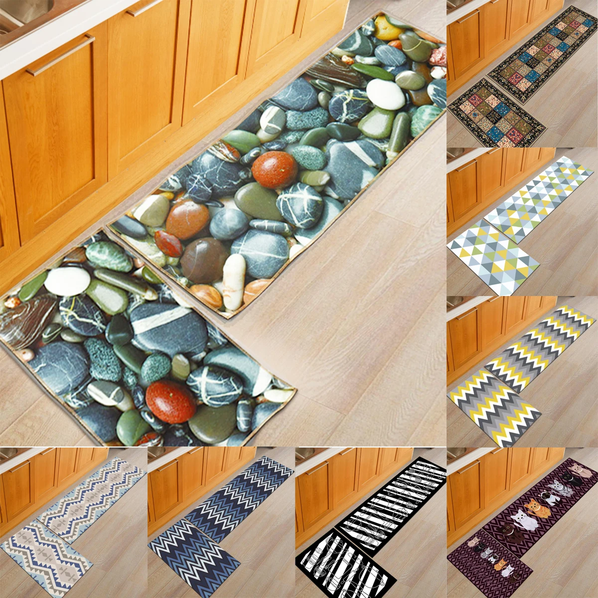 2PCS Floor Mats Doormats For Entrance Door Non slip Carpets For Living