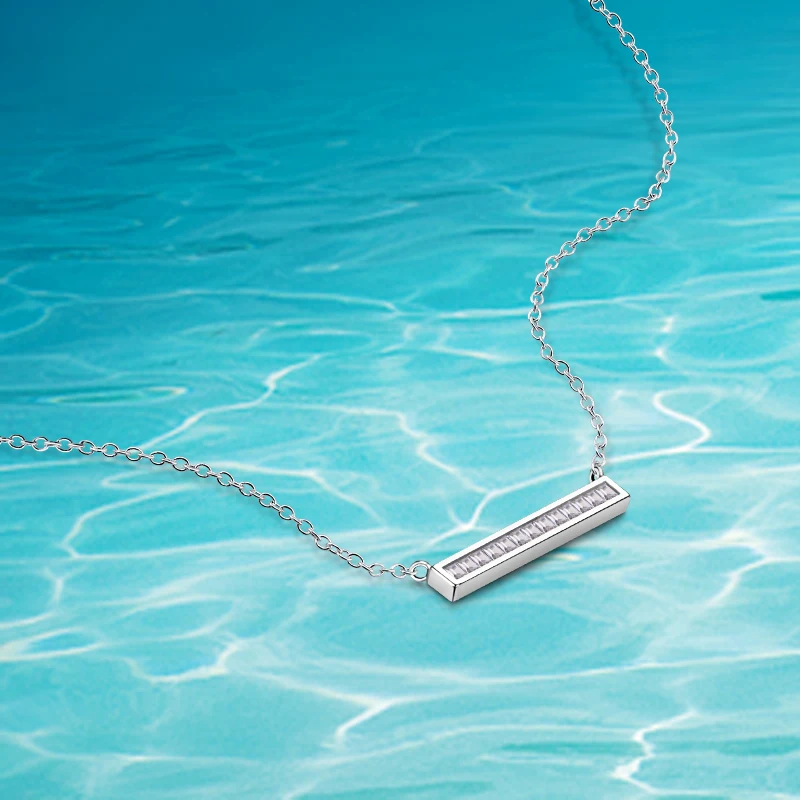 

New Personality Word Necklace Pendant Necklace Hot Fashion Single Row Simple Name Necklace 925 Sterling Silver Zircon Jewelry