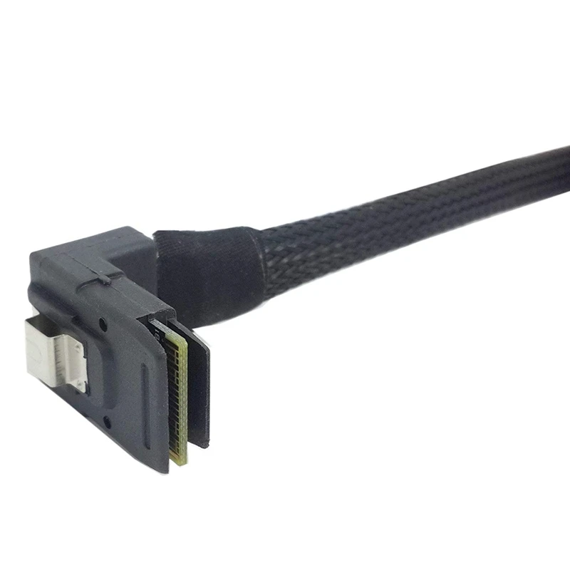 SFF 8087 Mini SAS 4i 36 Pin to 90 градусов прямоугольный кабель 100 см|Компьютерные кабели и