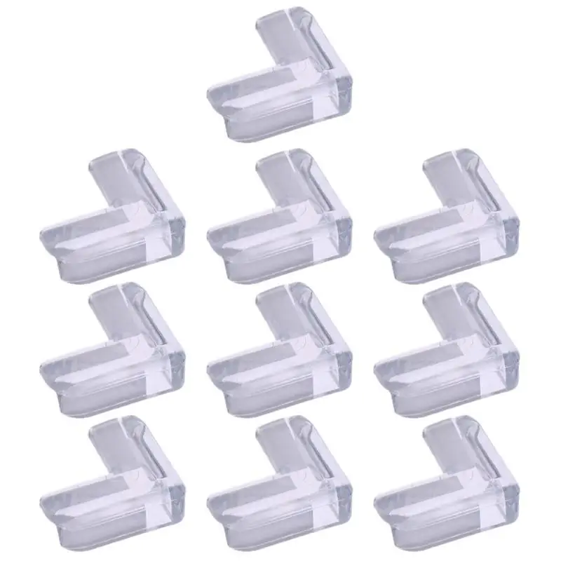

10pcs Child Baby Safety Transparent PVC Protector Anti-collision Edge Guard rotector Cover Furnitures Table Corner Guards