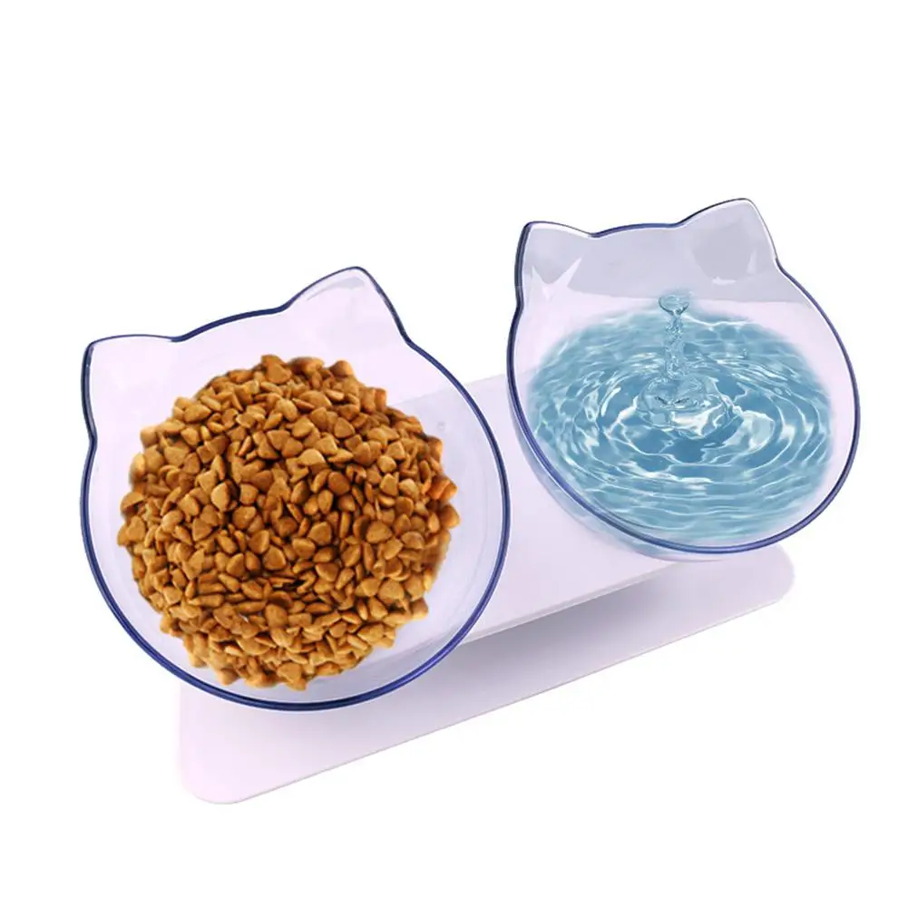 

Adeeing Antiskid Double Bowls with Raised Stand for Cats Dogs Drinking Feeding