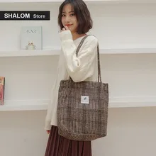 Модная новая сумка высокого качества винтажная шерстяная сумка на плечо женская сумка-шоппер милая сумка на плечо цветная женская сумка