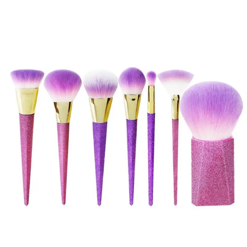 

1/6pcs Glitter Matte Handle Makeup Brushes Eye Shadow Foundation Blush Pens