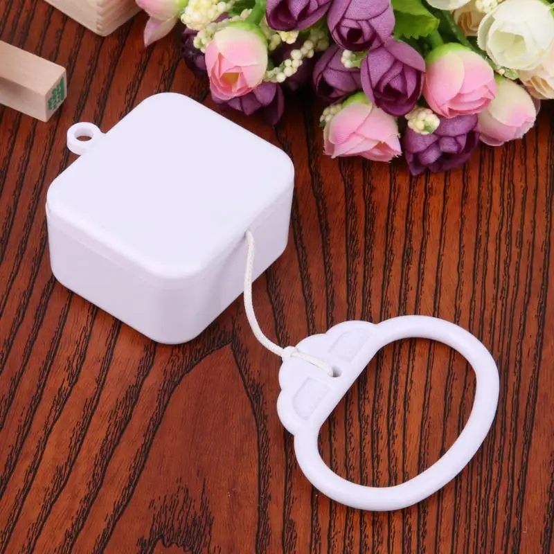 

New Pull Ring Music Box White ABS Plastic Pull String Clockwork Cord Music Box Baby Infant Kids Bed Bell Rattle Toy Baby Rattles