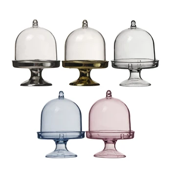 

20PC Plastic Candy Box Set Transparent Candy Color Creative Round DIY Container Storage Box Cake Tray Organizer Snack Boxes