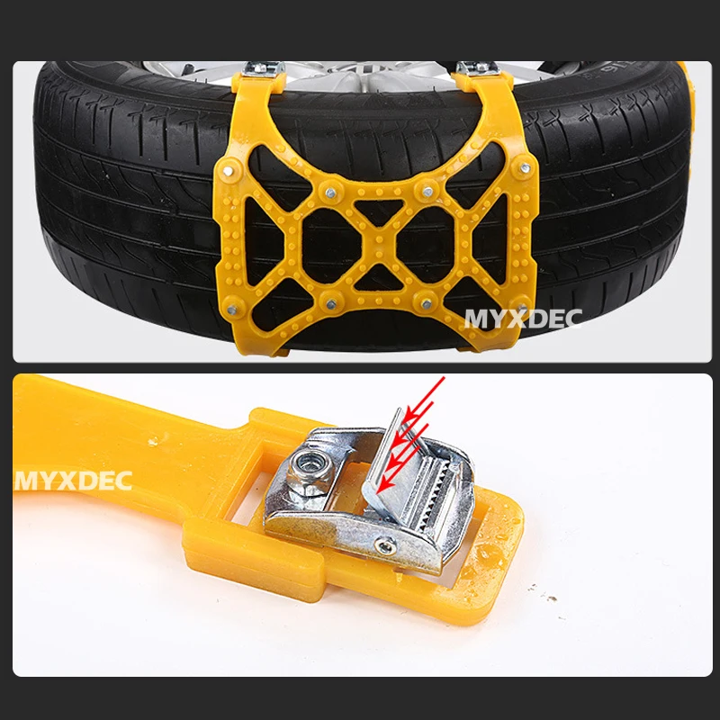 6 pcs Universal Vehicles Ice Snow Field Tire Anti-slip Chain Thickened Widened Wheel Truck Car Non-slip Belt Outdoor Accessories 6 pcs Universal Vehicles Ice Snow Field Tire Anti-slip Chain Thickened Widened Wheel Truck Car Non-slip Belt Outdoor Accessories
