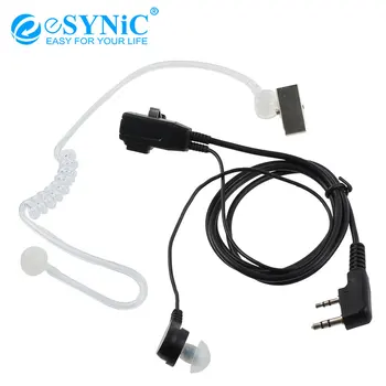 

eSYNiC 2 Pin PTT MIC Covert Tube Earpiece Headset For Kenwood PUXING Baofeng UV-5R UV-5RA 888S 3.5mm Stereo Plastic Ear Bud