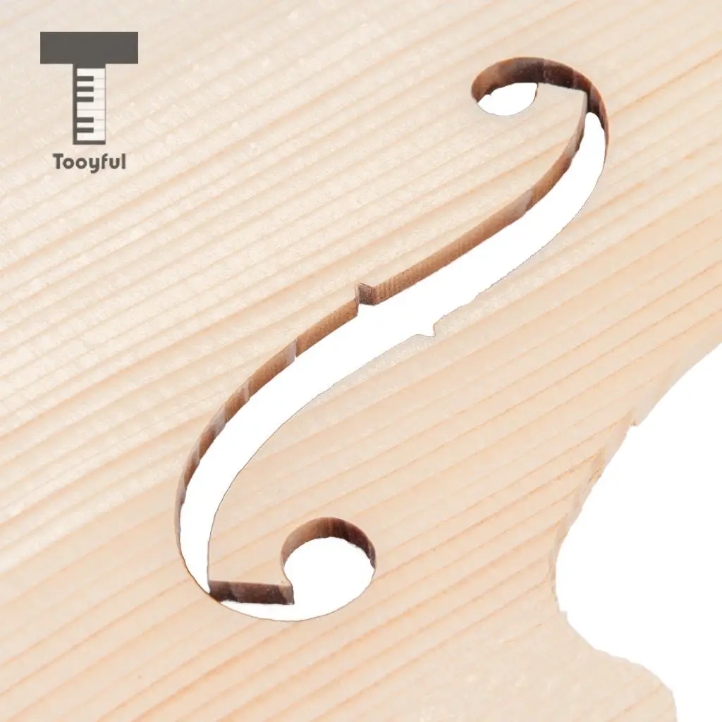 Tooyful 1 Set Unfinished Violins Fiddle Spruce Panel Plate+ Maple Backplate DIY Luthier Tools