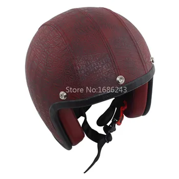 

Men's O500 Open Face 3/4 Motorcycle Helmet Retro Vintage Size XL for Cafe Racer
