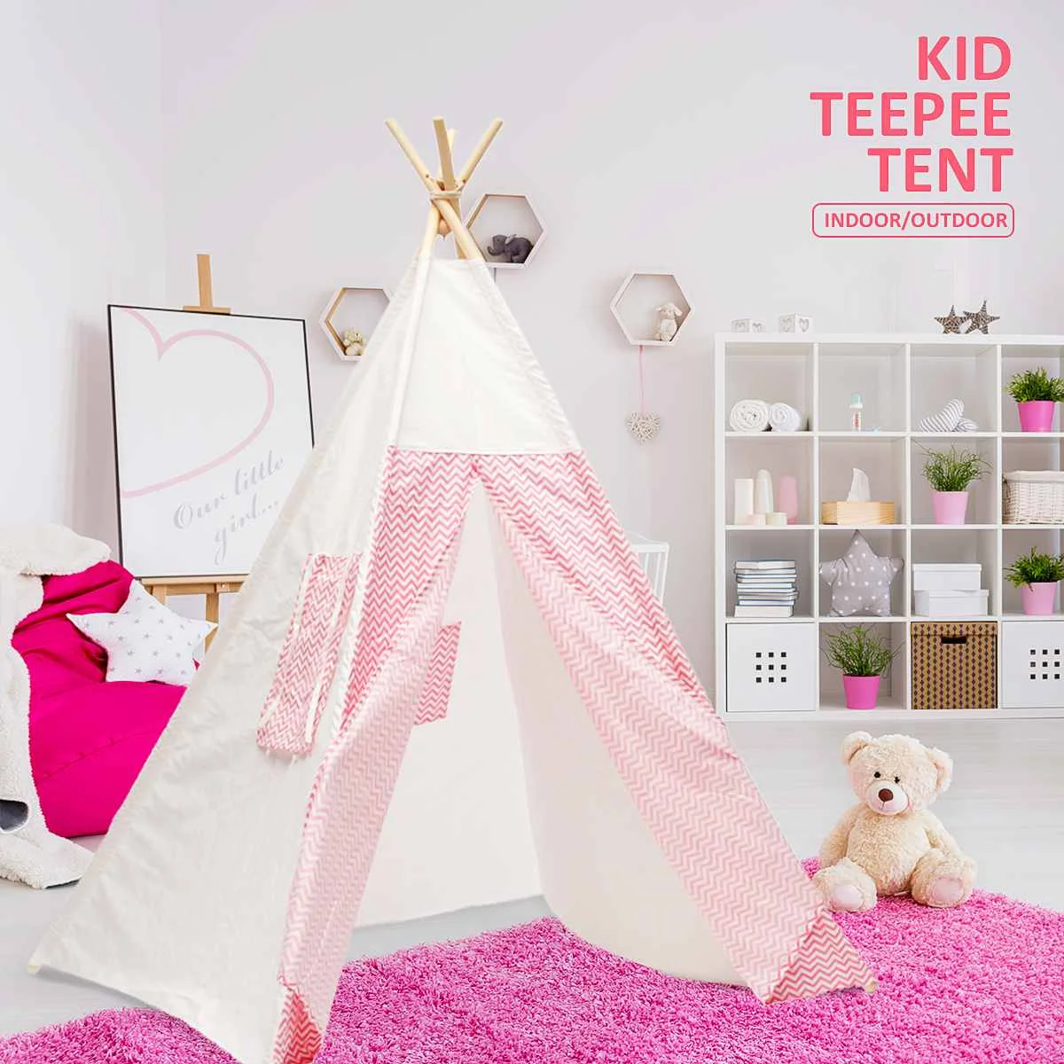 

Children's Tent for kids Teepee Tent Princess Castle for Children's room Birthday Christmas Gift Playhouse for Outdoor Indoor