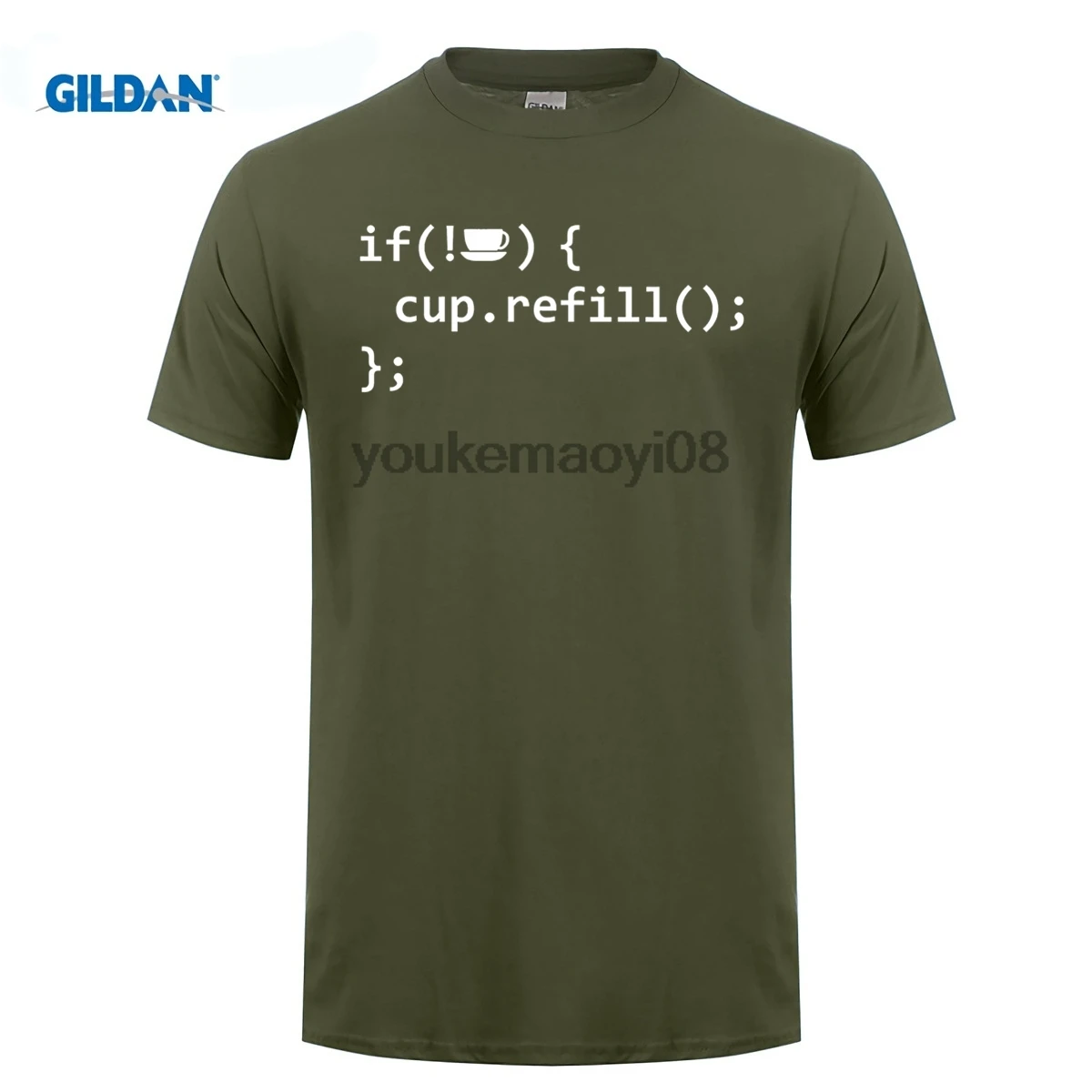 

GILDAN If Coffee Empty Then Refill Cup Funny IT Programmer T-Shirt