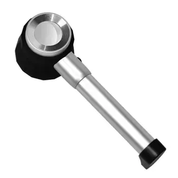 

10X Optical Glass Lens Metal Handheld Scale LED Handle Magnifier Magnifying Glass Reticle Measuring Magnifier Dropshippiong