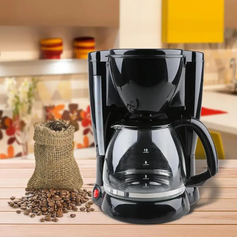 

600mL ABS Household Coffee Machine Fully-automatic Electric Drip Coffee Maker Pot Mini Teapot Kitchen Tool easy clean