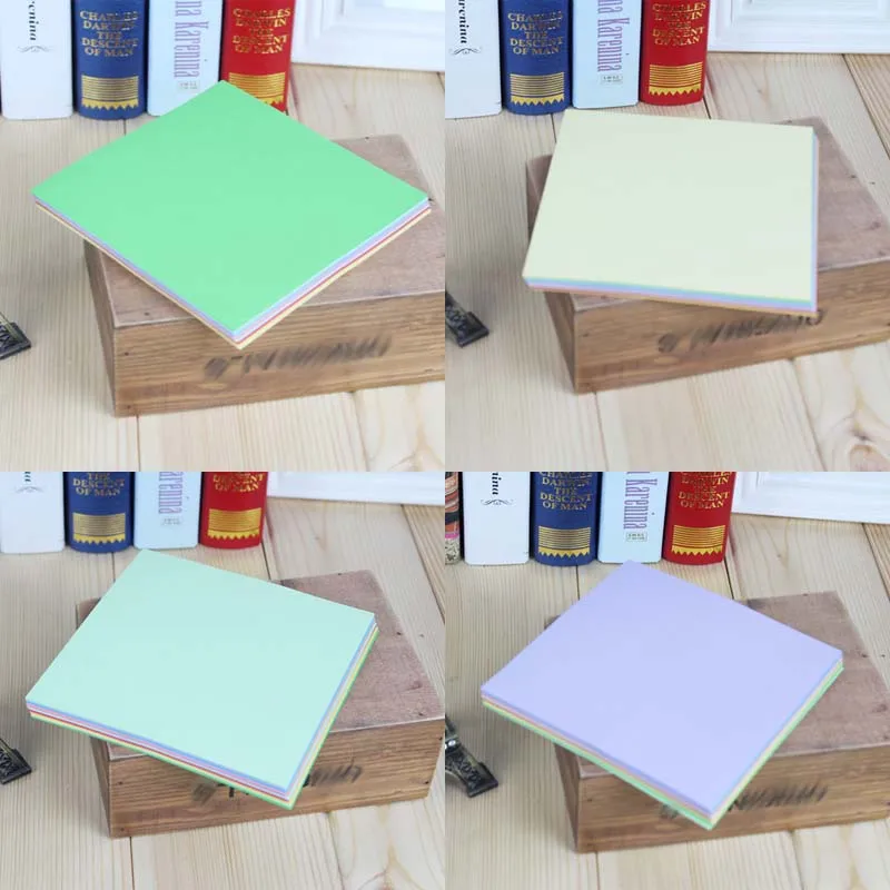 100 шт мульти Цвет одноцветное оригами украшения из бумаги складной ручной работы квадратный Бумага s DIY Скрапбукинг карты подарок