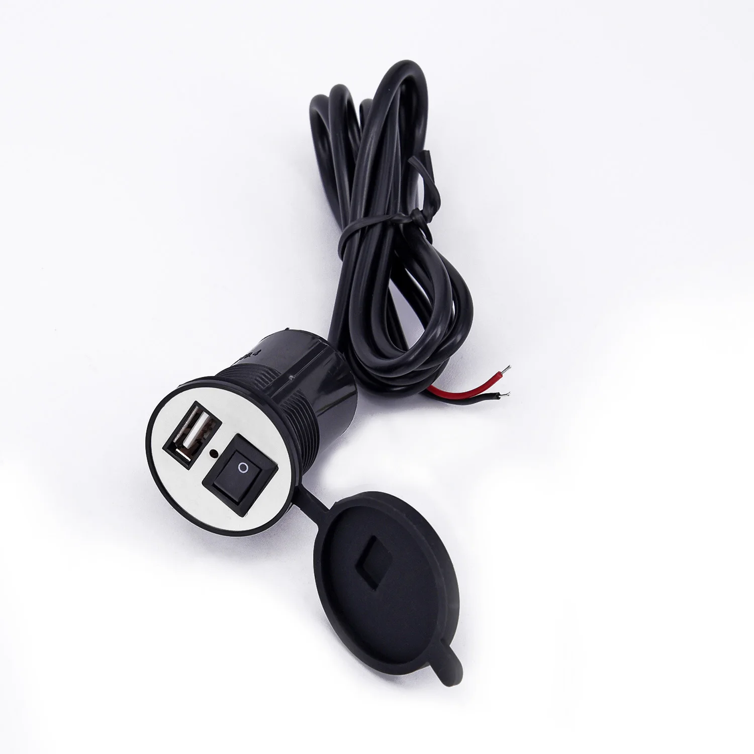

12V Motorcycle Bike USB Mobile Phone Power Charger Adapter Switch Waterproof AP