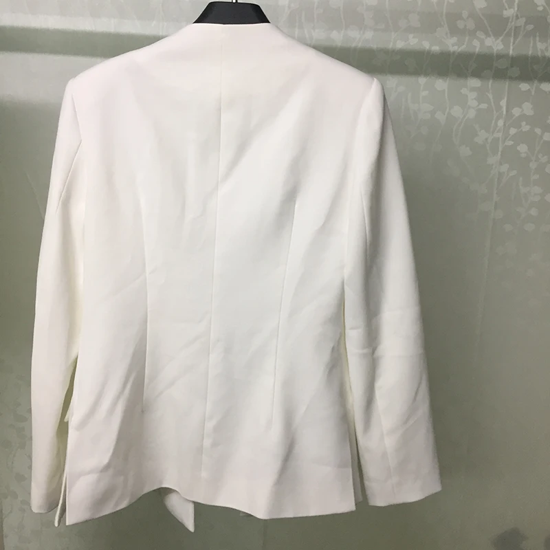 Mode Dame Épaississent Bureau Pièces Et Femmes Pantalon Veste Pour Ensemble 2 Ensembles Blanc TATqpSH