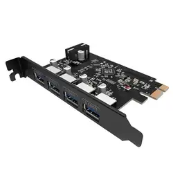 PVU3-4P-V1 4 Порты и разъёмы USB 3,0 PCI Express расширения высокоскоростная карта для настольных ПК