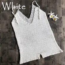 New Summer Womens Crochet Knit Hollow Out Beach Playsuits Sexy Female Strappy Holiday Sea Side Wear Plalysuit Jumpsuits Rompers