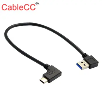 

10pcs/lot CY USB-C 3.1 Angled Reversible to 90D Right Angled USB 3.0 Cable for Laptop Phone