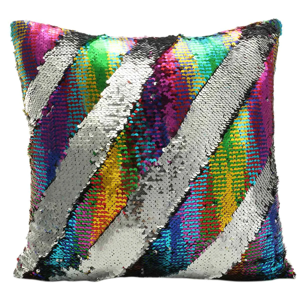 40X40cm DIY Mermaid Sequin Cushion Cover Reversible Mermaid Pillow