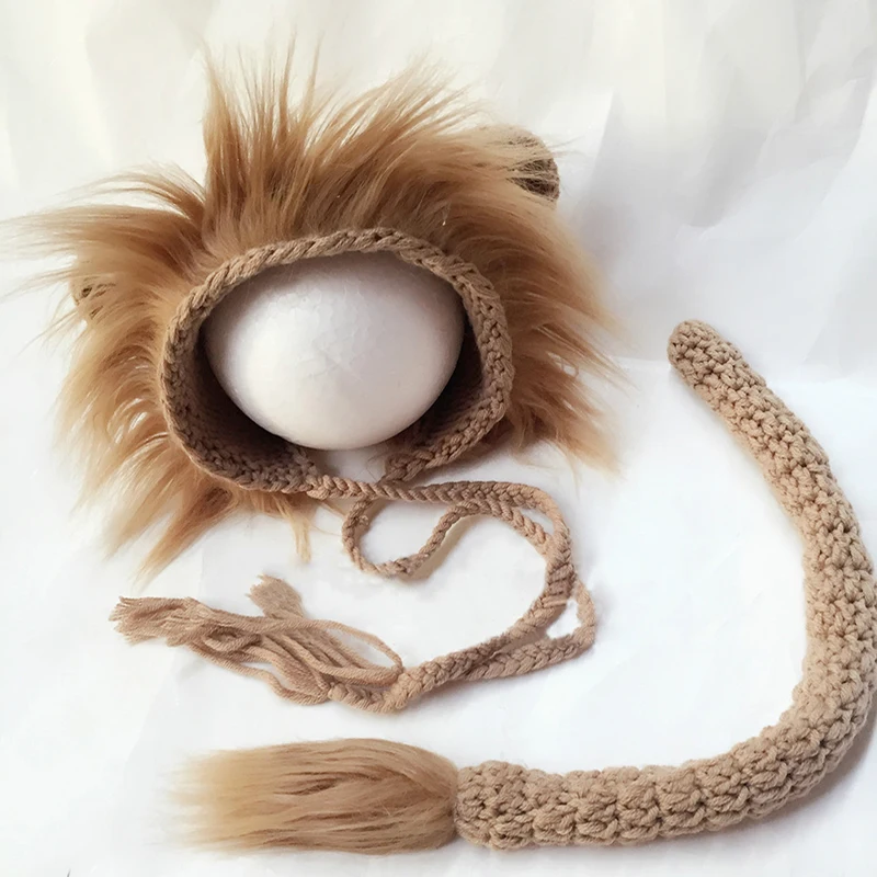 Photography Accessories Baby Photography Clothing Lion Zebra Costume Lionet Hut + Tail Set Studio Baby Photo Requisitions