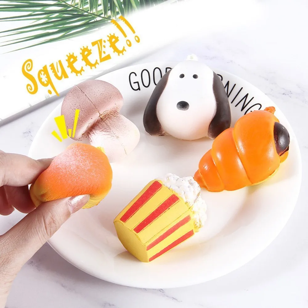 Squeeze игрушки 6 шт милый маленький Еда снятие стресса Ароматические супер медленно нарастающее при сжатии игрушка детей Симпатичные