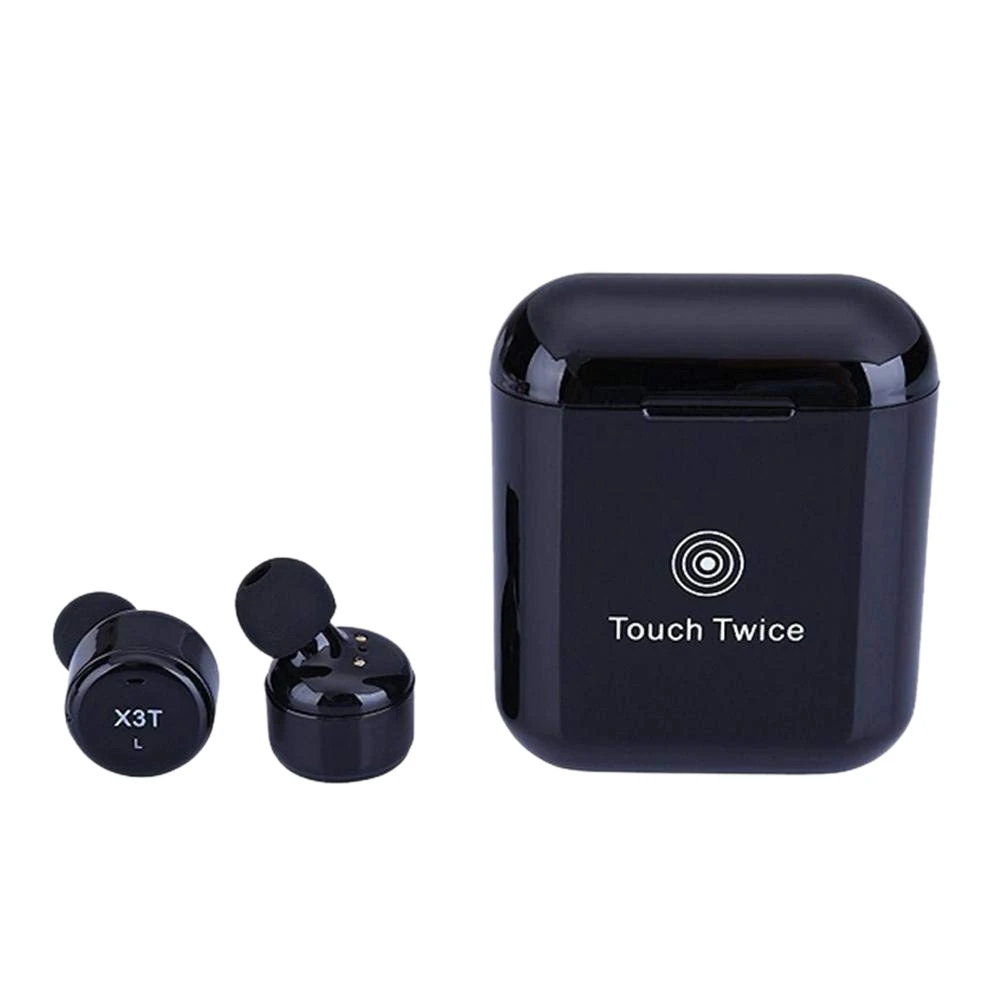 

HFES New X3T Touch-Control Wireless Bluetooth Stereo Earbuds,True Cordless Headphones Headsets with Microphone Charging Box