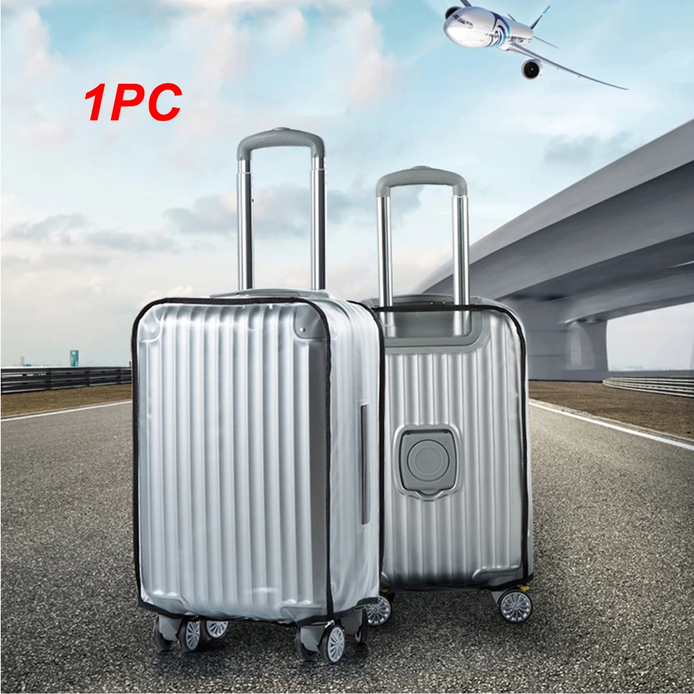 1Pc Transparent Waterproof Suitcase Cover Frosted Trolley Case Luggage Zipper Dust Proof