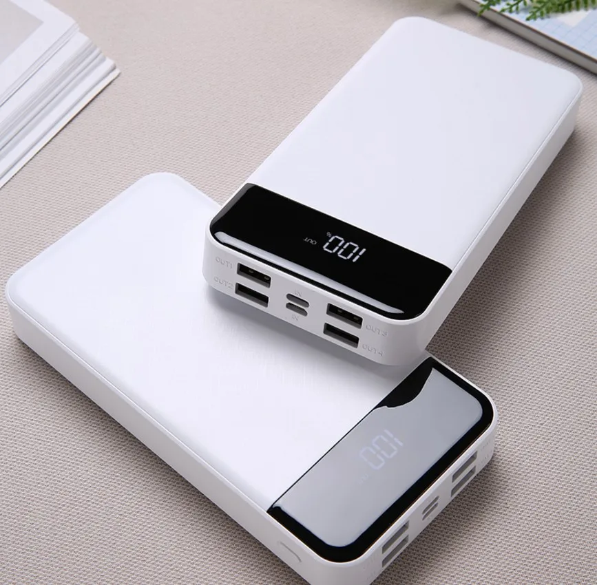 Быстрая Зарядка power Bank 20000 мАч 2 Портативное зарядное usb устройство 18650 Внешний