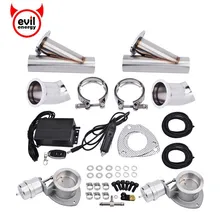 evil energy Exhaust Cutout Stainless Steel Headers Y Pipe Catback Pair Vacuum Valve Electric Exhaust Tip Muffler Kit 2.5'' evil energy Exhaust Cutout Stainless Steel Headers Y Pipe Catback Pair Vacuum Valve Electric Exhaust Tip Muffler Kit 2.5''