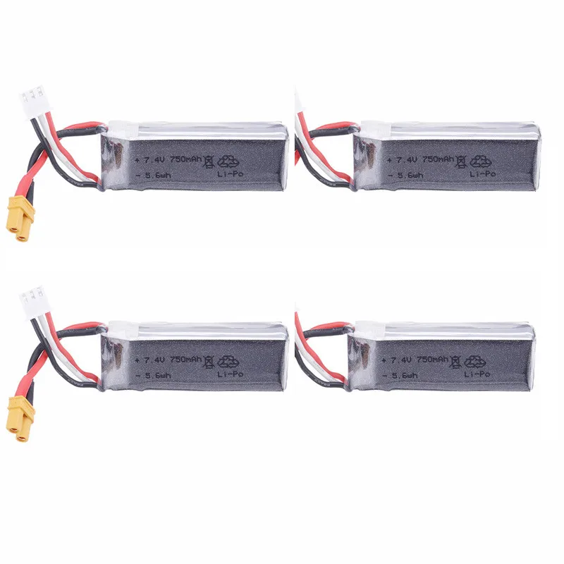 

1/2/4PCS 7.4V 750mAh 35C 2S Lipo Battery XT30U Plug For XK K130 Helicopter RC Drone FPV Quadcopter Multicopter Spare Parts Acces