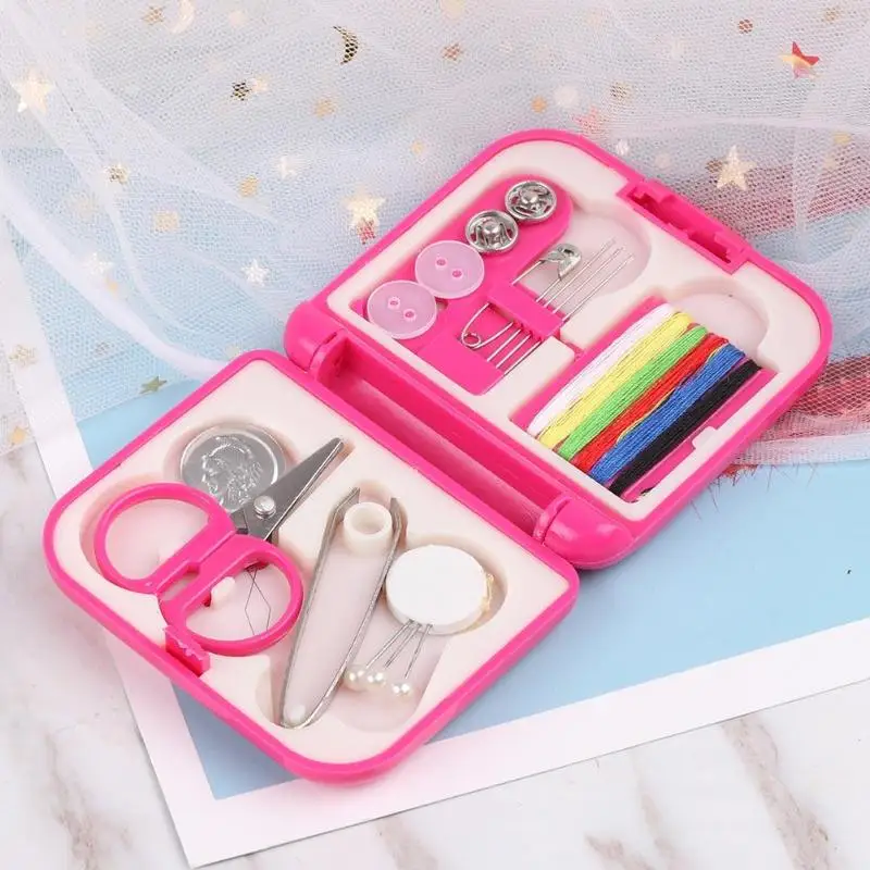 

Portable Traveling Sewing Box Needle Threads Box Set Storage Box Home Tools Travel Multifunction Sewing Kit