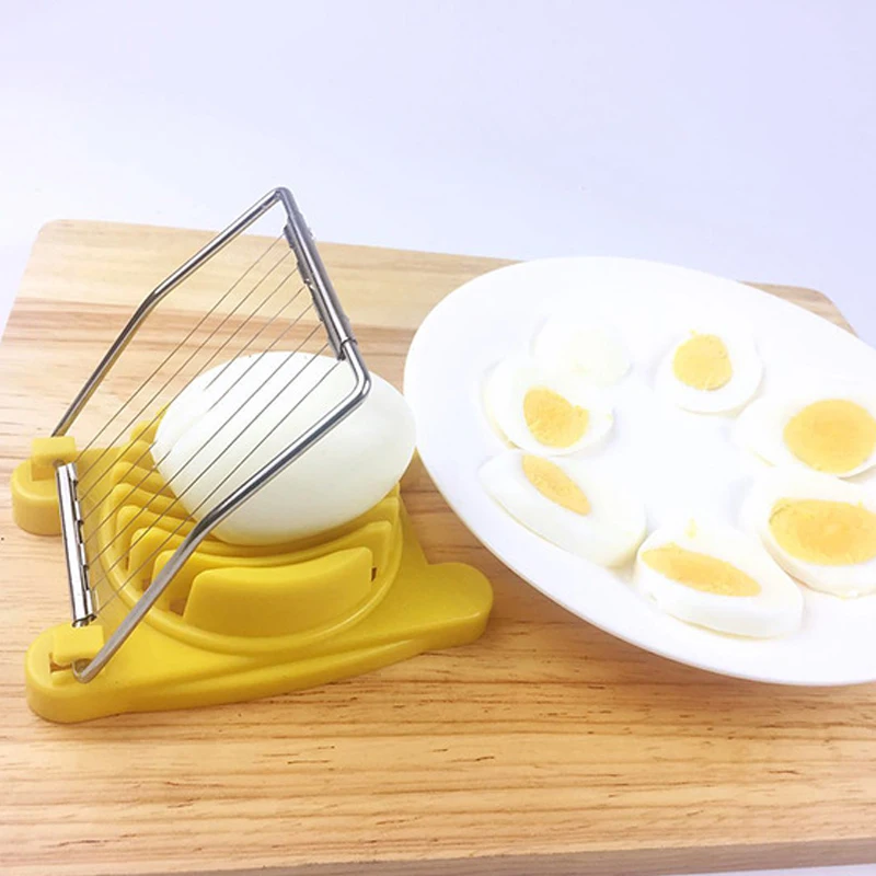 

Multifunctional Egg Cutter Stainless Steel Cutting Wire Egg Slicer Slicing Cook Tool Boiled Egg Sectioner Cutter