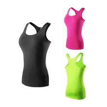 Женская спортивная форма для гимнастики Топ Быстросохнущий без рукавов PRO Skinny тренировочный Йога Бег женский жилет