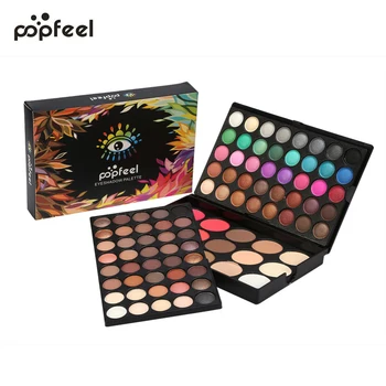 

Popfeel Eyeshadow Matte Eye Makeup Giltter 80 Colors+15 Colors Concealer Matte Blush Pressed Powder Cosmetic Set