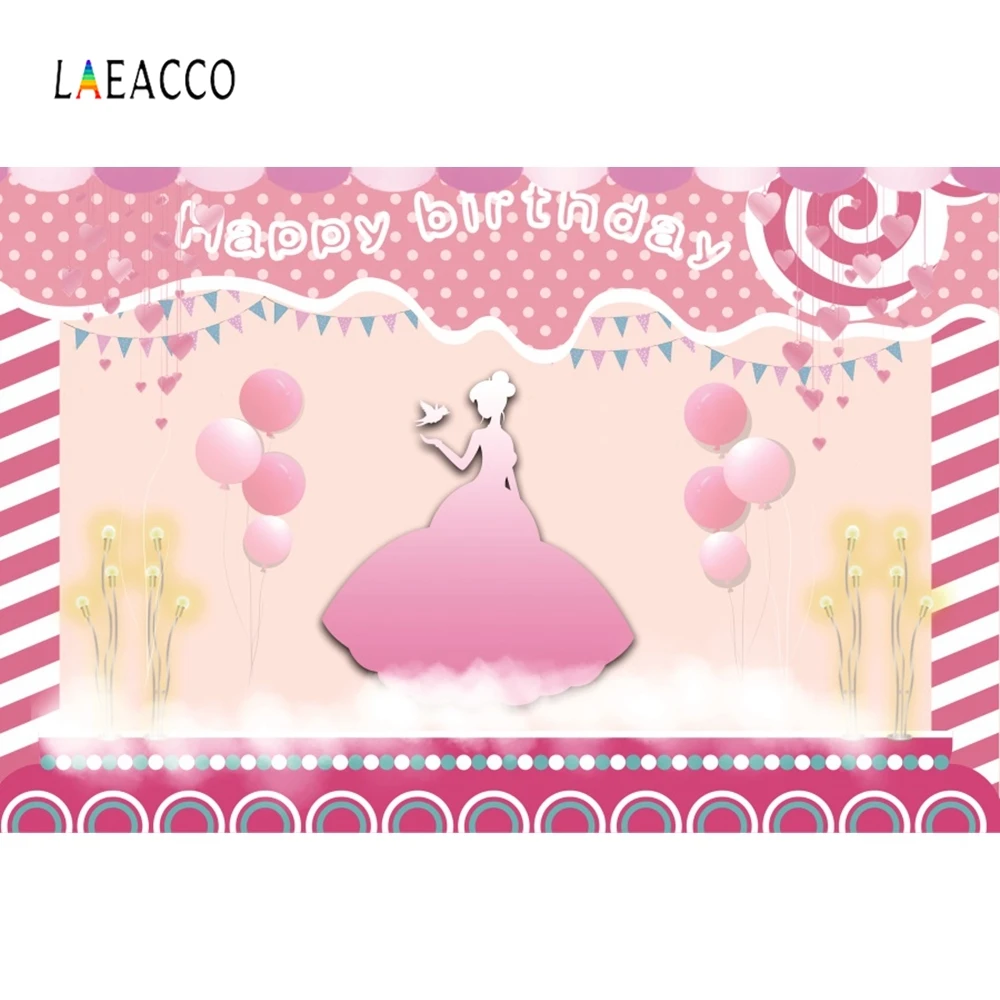 

Laeacco Dance Baby Girl Balloon Party Screen Backdrop Photography Backgrounds Customized Photographic Backdrop For Photo Studio