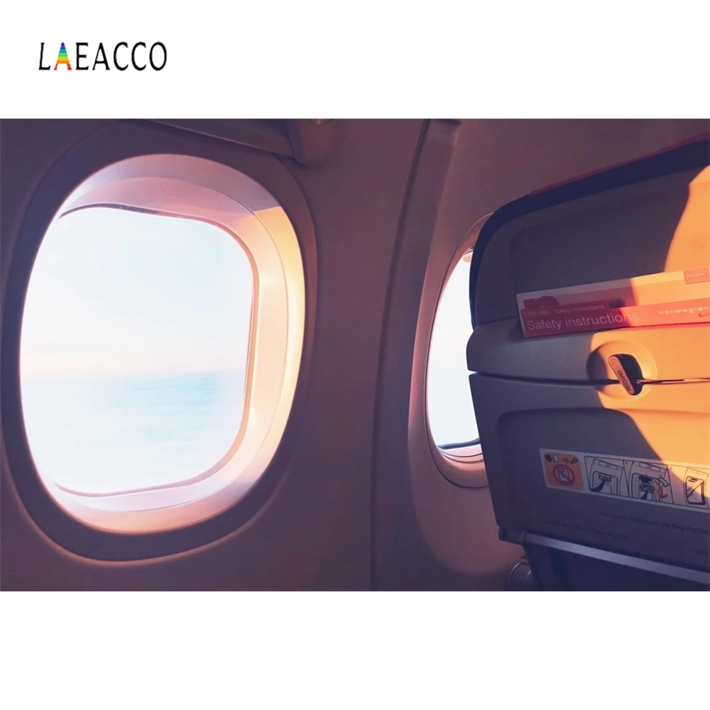 

Laeacco Plane Cabin Seat Interior Child Portrait Scene Backdrop Photography Background Photographic Backdrops For Photo Studio