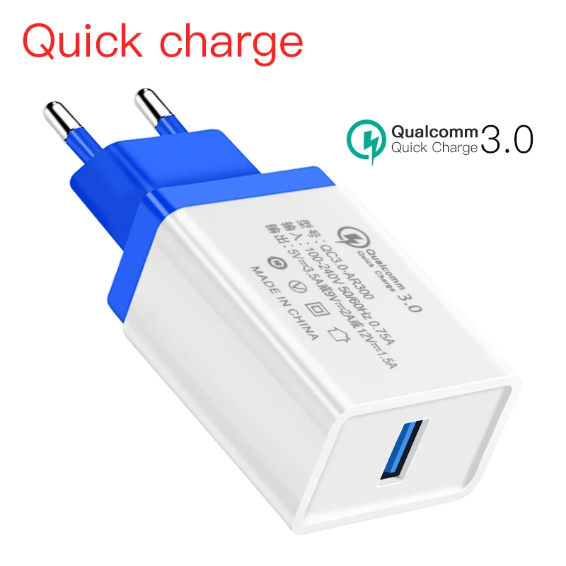 

3A USB Charger for iPhone X iPhone 7 8 iPad Fast Charger EU US Wall Adapter for Samsung S9 Xiaomi Redmi Mobile Phone Charger