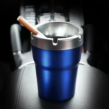 

Blue/Black/Red Luxury Car Ashtray Cigarette Smoke Travel Remover Ash Cylinder Car Smokeless Smoke Cup Holder Auto Accessories